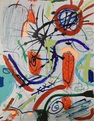 “as040324” Original Intuitive Abstract Painting on Stretched Canvas by Stephen Stilgenbauer