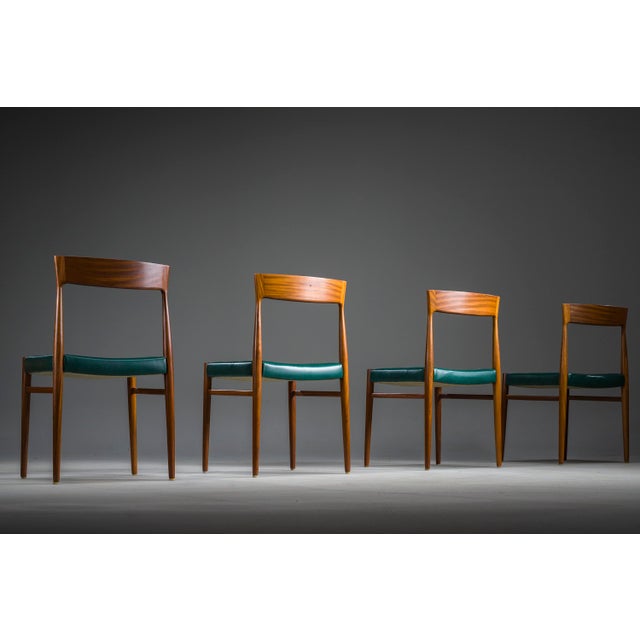 Dining Chairs in Botanical Green Vegan Leather, 1970s, Set of 4 For Sale - Image 7 of 18