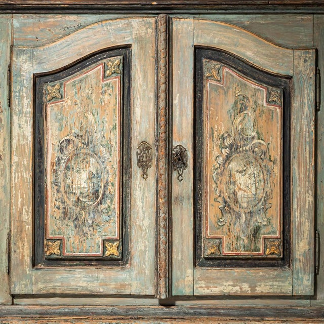 Baroque Hand-Painted Buffet, 1700s For Sale - Image 10 of 11
