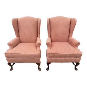 1980s Pennsylvania House Criterion 60 Wingback Chairs - A Pair