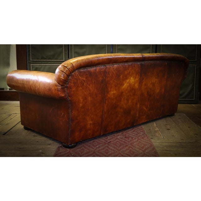 Large George Smith Two-Seater Club Sofa in Leather, 2010s For Sale - Image 18 of 18