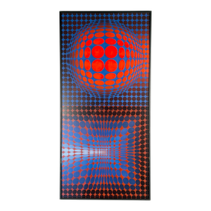 Vintage Victor Vasarely “Vega Pauk” Heliogravure Print