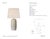 Chapman & Myers by Visual Comfort Signature Samara 30" Table Lamp in Dusted Stone with Linen Shade Designer: Chapman &...