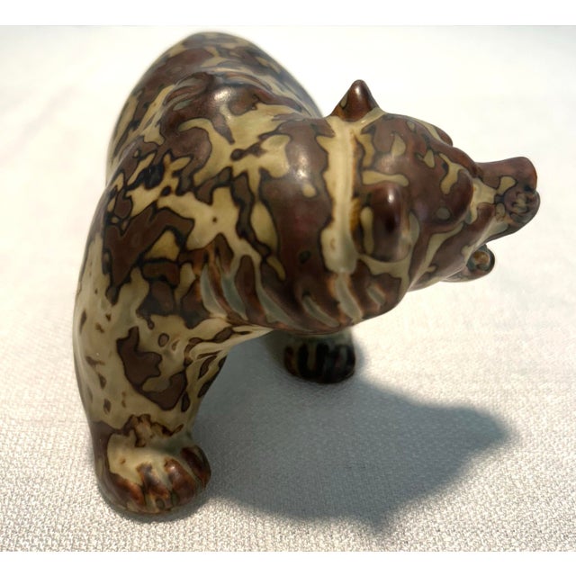 Royal Copenhagen Mid 20th Century Danish Family of Flambé Glazed Stoneware Bear Figurines by Knud Kyhn for Royal Copenhagen - A Six Piece Set For Sale - Image 4 of 10
