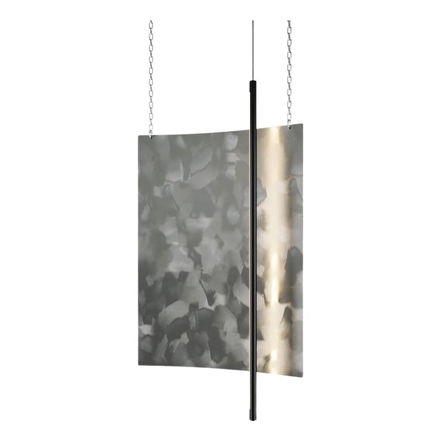 Modern Ceiling Pendant Light - Led Panel Lamp - Brush Strokes - Large For Sale