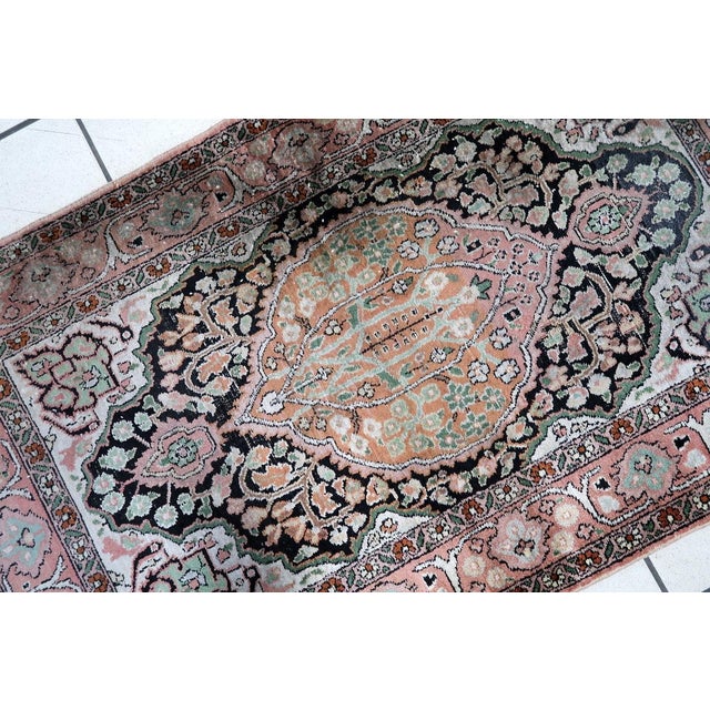 1950s, Handmade Vintage Persian Tabriz Silk Rug 2.5' X 4.3' For Sale In New York - Image 6 of 13