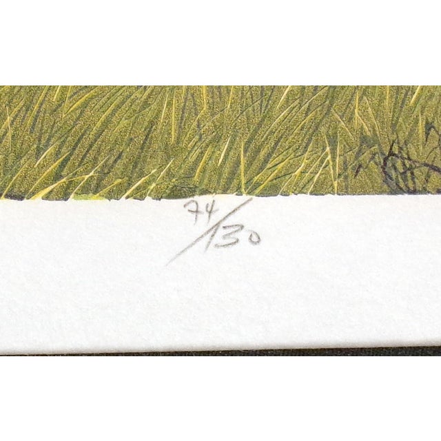 Gordon Mortensen "High Meadows" Signed Numbered Woodcut Art Print 1984 MakeOffer For Sale - Image 4 of 6