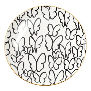 Belle Butterflies Dinner Plate, White For Sale