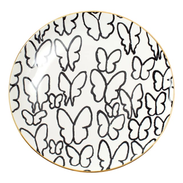 Belle Butterflies Dinner Plate, White For Sale