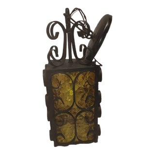 Vintage Spanish Revival Pendant Light Fixture For Sale
