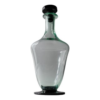 Vintage Murano Glass Decanter with Stopper, 1960s For Sale