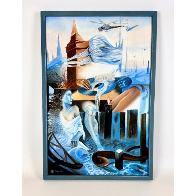 B. W. Onsowicz, Composition, Acrylic on Canvas, 1960s, Framed For Sale - Image 11 of 11