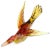 Mid-Century Modern Vintage Seguso Murano Sommerso Orange Red Italian Art Glass Flying Duck Bird Centerpiece Sculpture For Sale - Image 3 of 6
