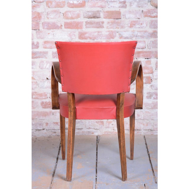 Jules Leleu Art Deco Armchair in Beech by Jules Leleu, 1930s For Sale - Image 4 of 15