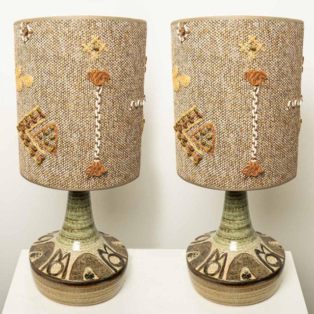 1960s Ceramic Table Lamps by Noomi Backhausen for Soholm, Denmark, 1960s, Set of 2 For Sale - Image 5 of 15
