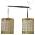 Mid-Century Glass & Brass Dual Pendant Lamp from Orrefors, 1960s For Sale