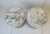 White Wicker and Italian Marble Round Side or Drink Tables - a Pair For Sale - Image 4 of 6