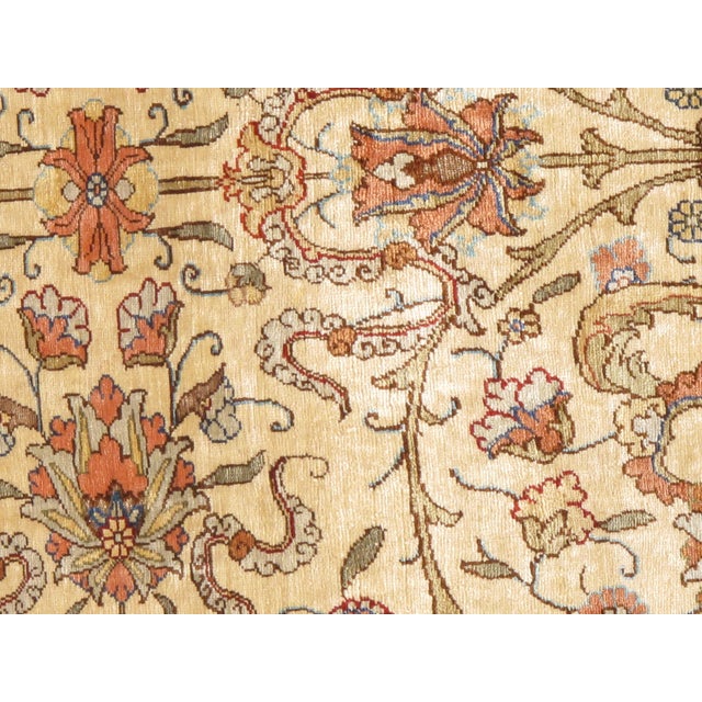 Pasargad DC Fine Hand Knotted Turkish Pure Silk Hereke Rug For Sale In Washington DC - Image 6 of 14