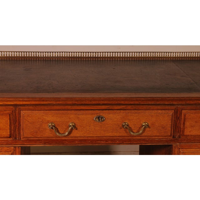 19th Century Oak Drawer Desk For Sale - Image 4 of 15