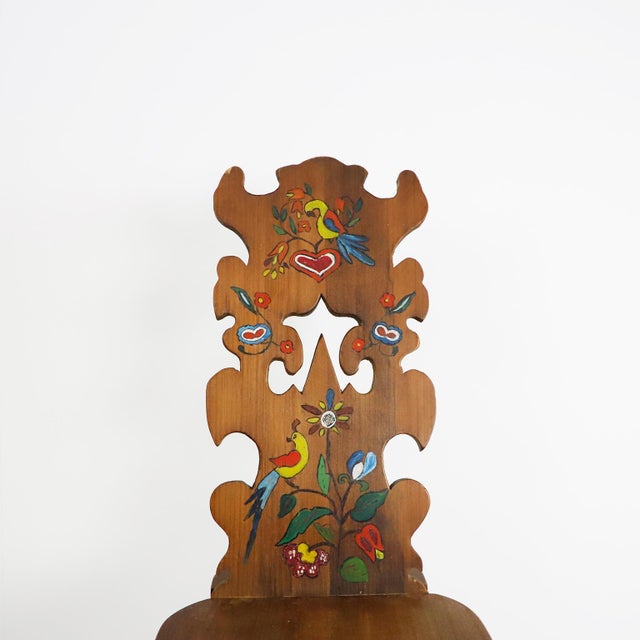 1960s Mid-Century Mexican Hand-Painted Wood Chair Attributed to Don Shoemaker For Sale - Image 14 of 17