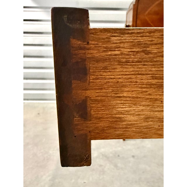 1930s Charak Furniture Co. Federal Revival Inlaid Tambour Desk For Sale - Image 13 of 15