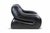Vintage Black Leather Lounge Armchair, Italy, 1970s For Sale - Image 3 of 8