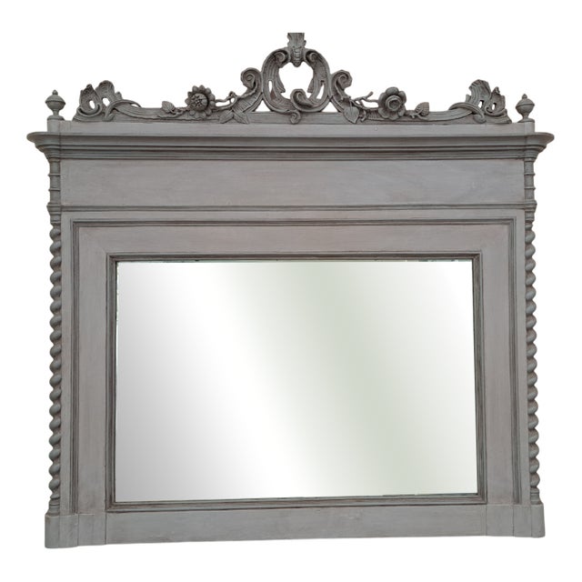 Antique Lacquered Mirror For Sale