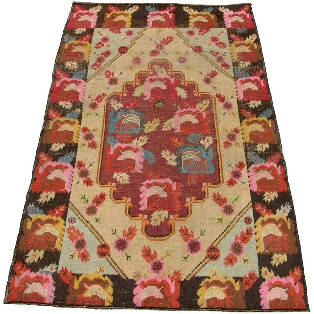 19th Century 1900s Antique Samarkand Rug For Sale - Image 5 of 5