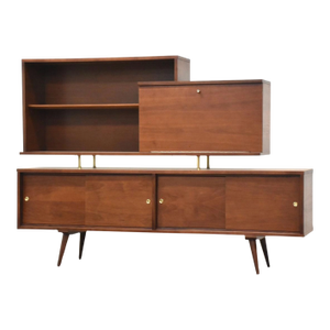 1960s Refinished Walnut Sideboard Credenza