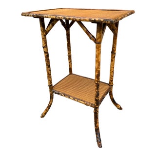 19th Century English Bamboo Side Table For Sale