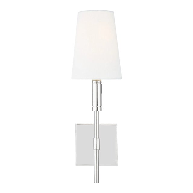 Thomas O'Brien by Visual Comfort Studio Beckham Classic Sconce, Silver For Sale