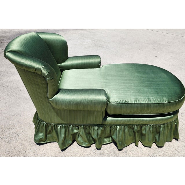 Vintage Chaise English Wingback Style For Sale - Image 9 of 10