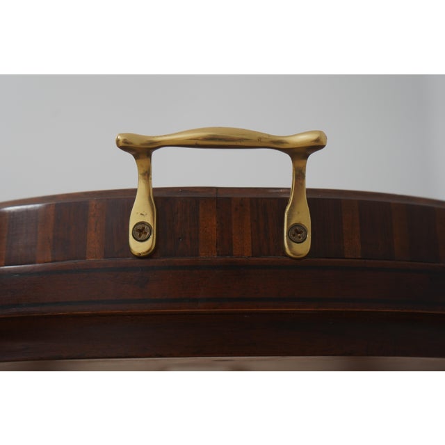 Baker Historic Charleston Mahogany Tray Top Table For Sale - Image 11 of 15