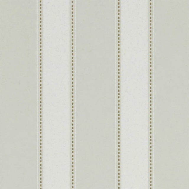 Sanderson Sonning Stripe Wallpaper in Silver Grey For Sale