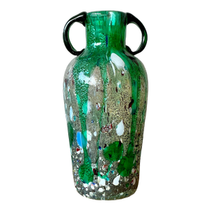 Vintage Italian Art Glass Vase After Murano
