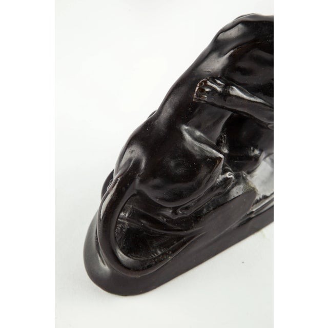 Kronheim and Oldenbusch Fighting Mountain Lion Bookends For Sale - Image 9 of 12