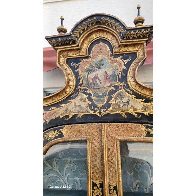 Late 18th Century Antique Italian Polychrome Lacca Provera Bureau Cabinet For Sale In West Palm - Image 6 of 11