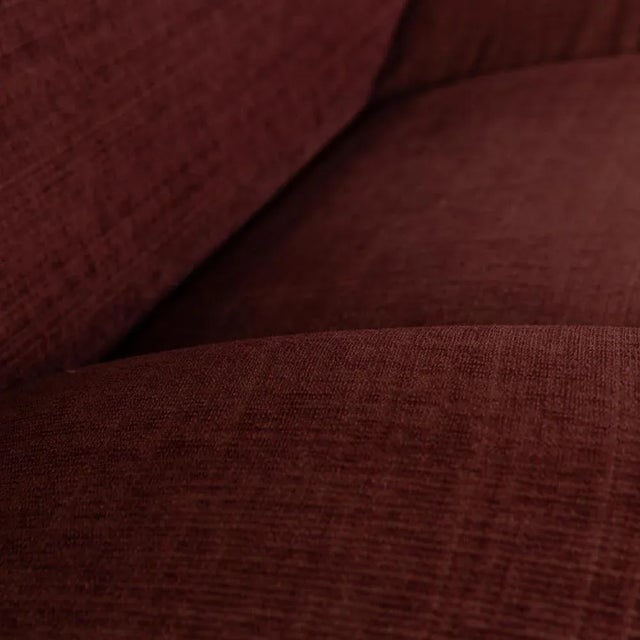 Modern Fabric Lounge Chair in Wine Red by Rolf Benz For Sale - Image 3 of 12