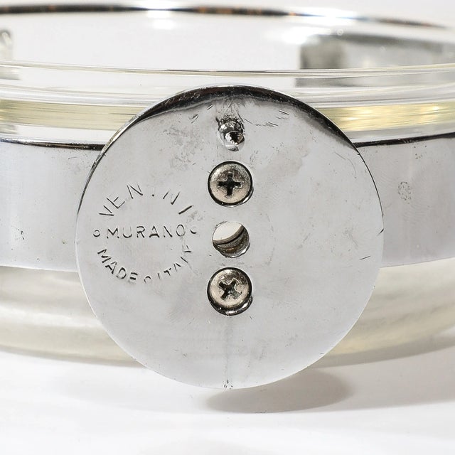 Mid-Century Hand-Blown Murano Glass Wall Mounted Soap Dish Signed Venini For Sale In New York - Image 6 of 12