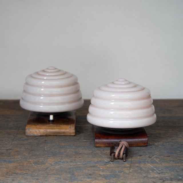 Art Deco Murano Glass Table Lamps, Set of 2 For Sale - Image 4 of 10