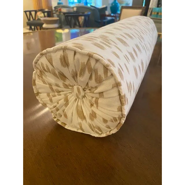 This is a beautiful custom bolster pillow. They are sold individually but we do have four available for purchase if you...