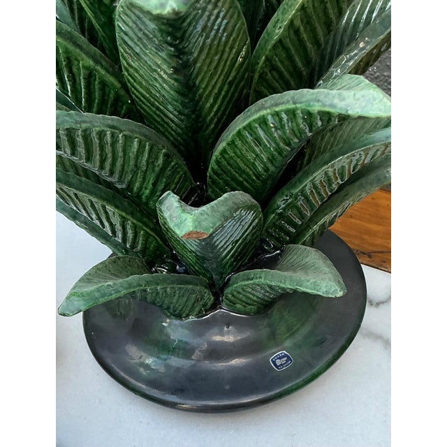 Contemporary Vintage Monumental Hilario Alejo Madrigal Glazed Terracotta Pineapple For Sale - Image 3 of 14