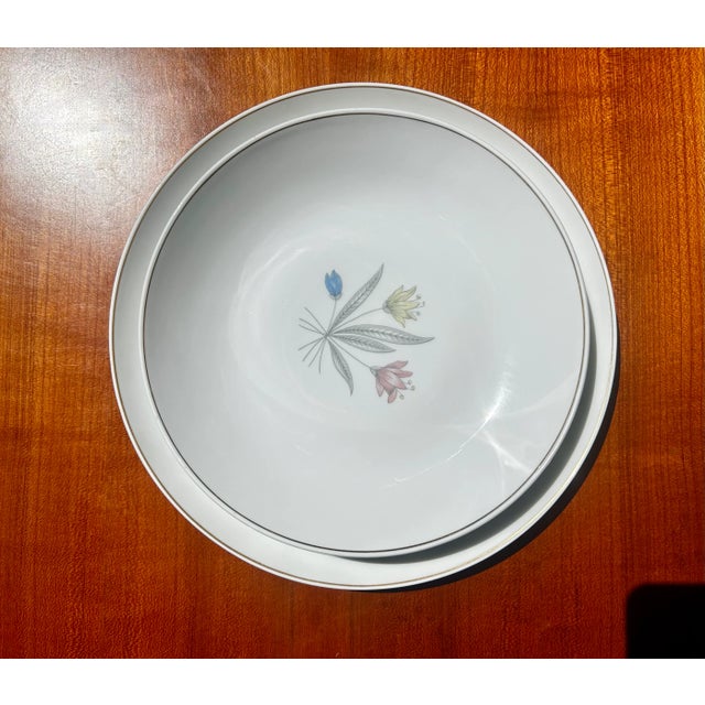 Vintage Dinner Set by Bernardaud Limoges France in "Rêveries" Pattern 8 Pieces for 4 People For Sale - Image 6 of 7