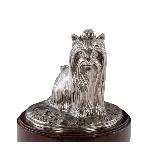 Maitland-Smith Nickel Yorkie Canister