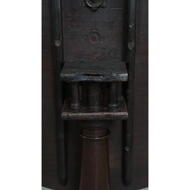Wood Antique 18th Century English Swivel Barrel Leg Bird Cage Tilt Top Table For Sale - Image 7 of 15