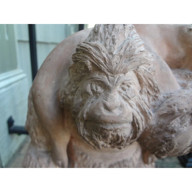French Terracotta Sculpture Depicting King Kong For Sale - Image 4 of 13