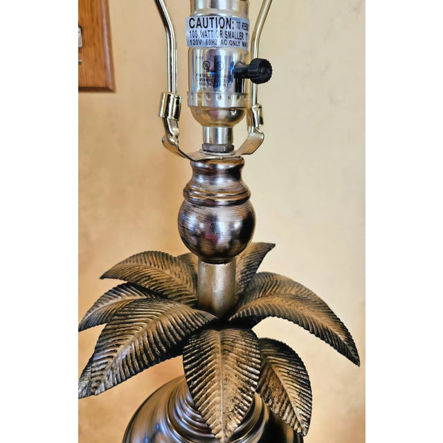 1990s Mid-Century Modern Cut Crystal and Metal Pineapple Table Lamp by Uttermost For Sale - Image 5 of 12