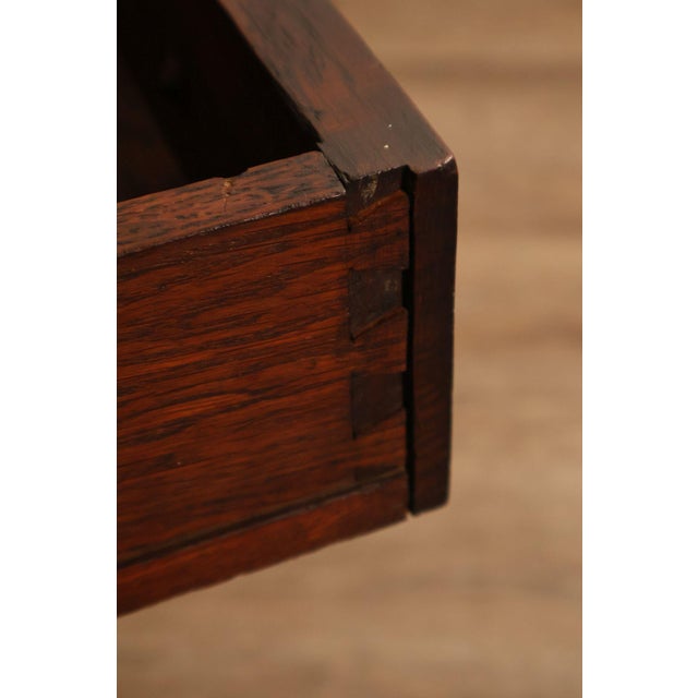 Early 20th Century Limbert Antique Arts & Crafts Oak Writing Desk #492 1/4 For Sale - Image 5 of 18