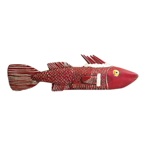 African Large Vintage Wooden Fish Bozo Tribe Mali 41"