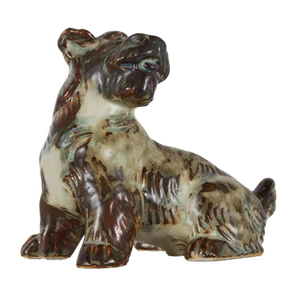 Vintage Danish Terrier Figurine by Knud Kyhn for Royal Copenhagen 1955